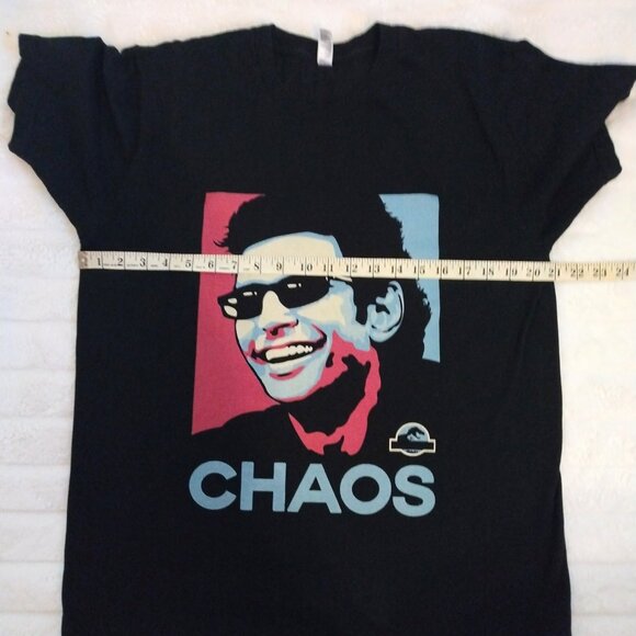 Jurassic Park Dr. Malcolm Ian "Chaos" large black t-shirt - Picture 5 of 8